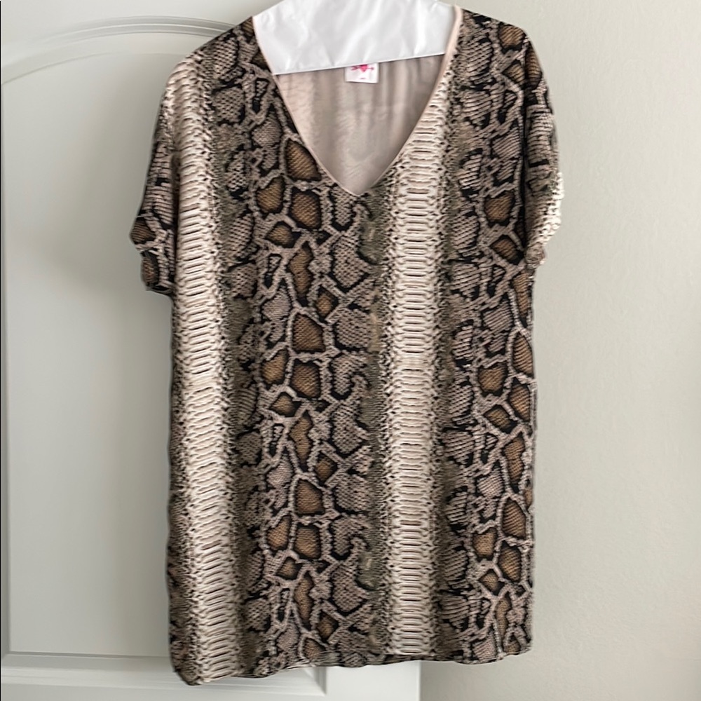 Buddy Love Beige Patterned Top